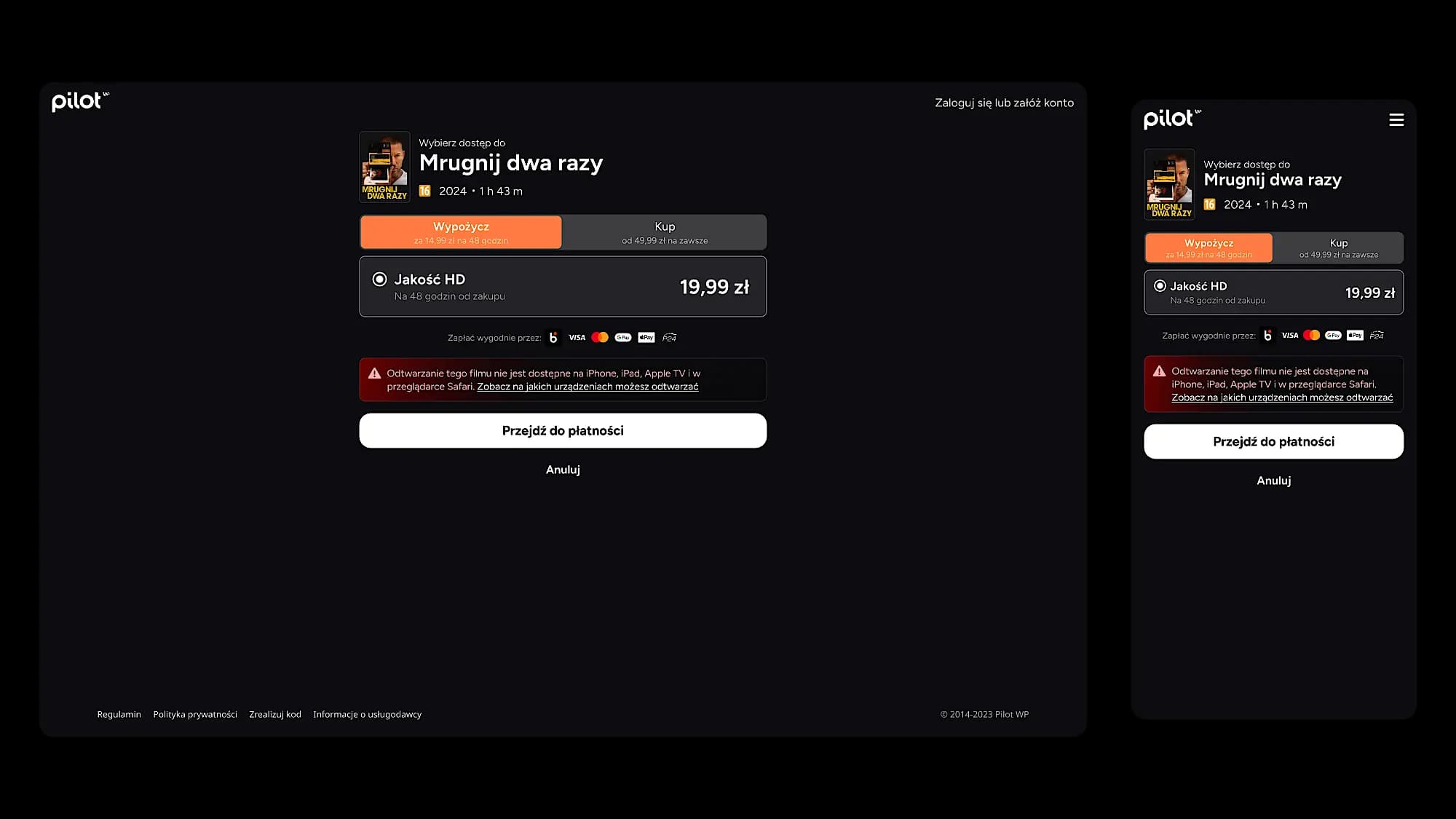 Pilot WP: zakup filmu